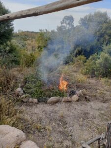 Feuer auf meinem Grundstück